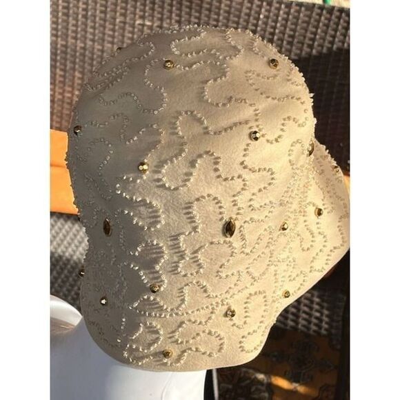 Vintage Wool Glamour Felts Yellow Bucket Hat One Size Union Made USA - Picture 4 of 7